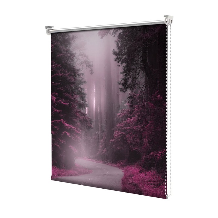 Roleta Art Shade tip Jaluzea cu Rulou si sistem inclus, Art Star, Violet intens, Decoratiuni, Latime 45 cm x Inaltime 130 cm