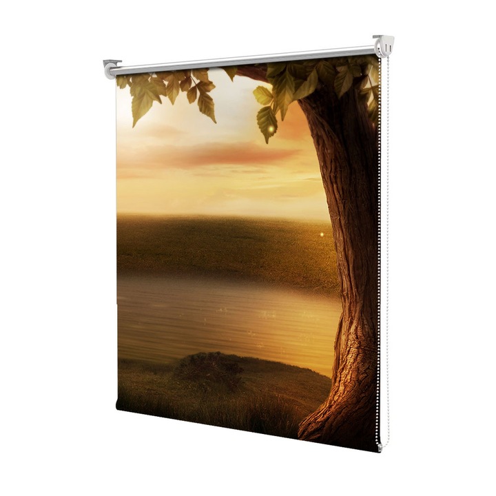 Roleta Art Shade tip Jaluzea cu Rulou si sistem inclus, Art Star, Mare de mistere, Decoratiuni, Latime 45 cm x Inaltime 190 cm