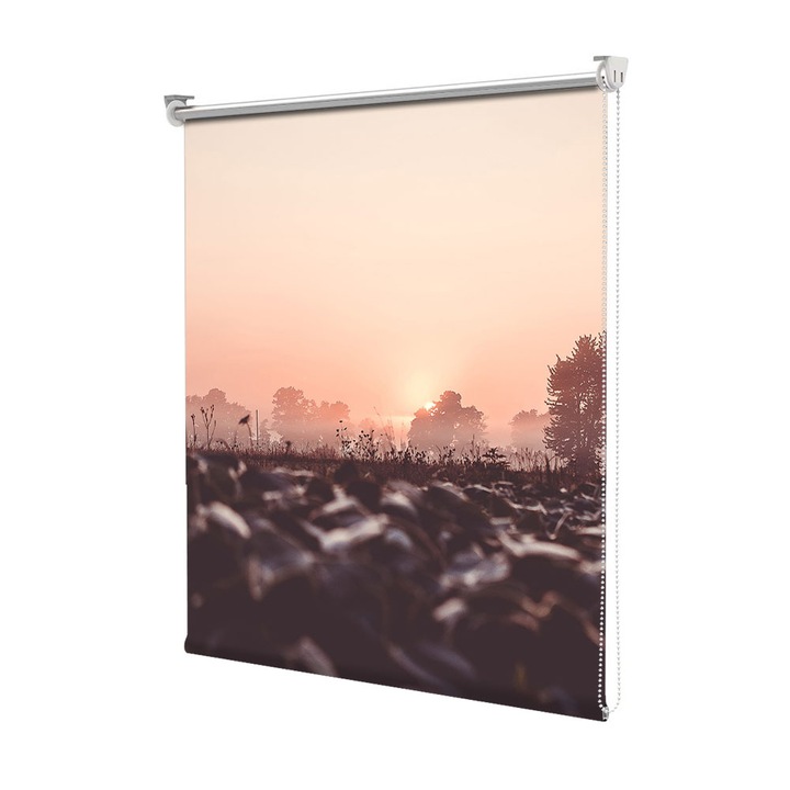 Roleta Art Shade tip Jaluzea cu Rulou si sistem inclus, Art Star, Ceata de dimineata, Decoratiuni, Latime 50 cm x Inaltime 130 cm