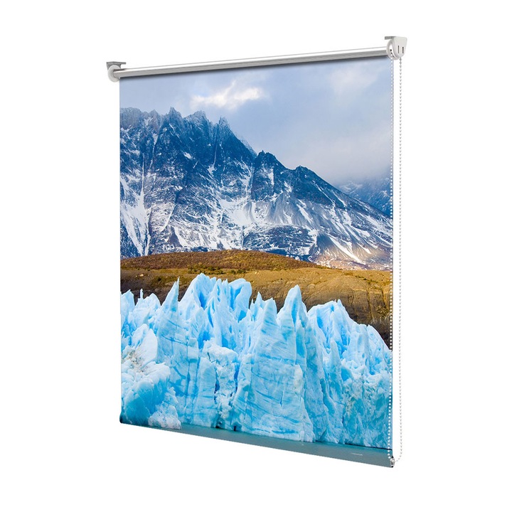 Roleta Art Shade tip Jaluzea cu Rulou si sistem inclus, Art Star, Gheata si munti, Decoratiuni, Latime 65 cm x Inaltime 130 cm