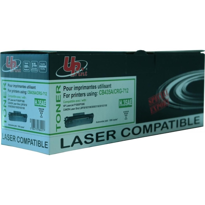 UPRINT HL1005GUP toner fekete, 1500 oldal, kompatibilis CB435A / EP712