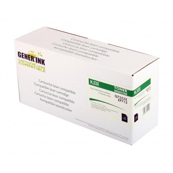 Toner GENERINK HL2015X Negru, 7000 pag, compatibil Q7553X / EP715