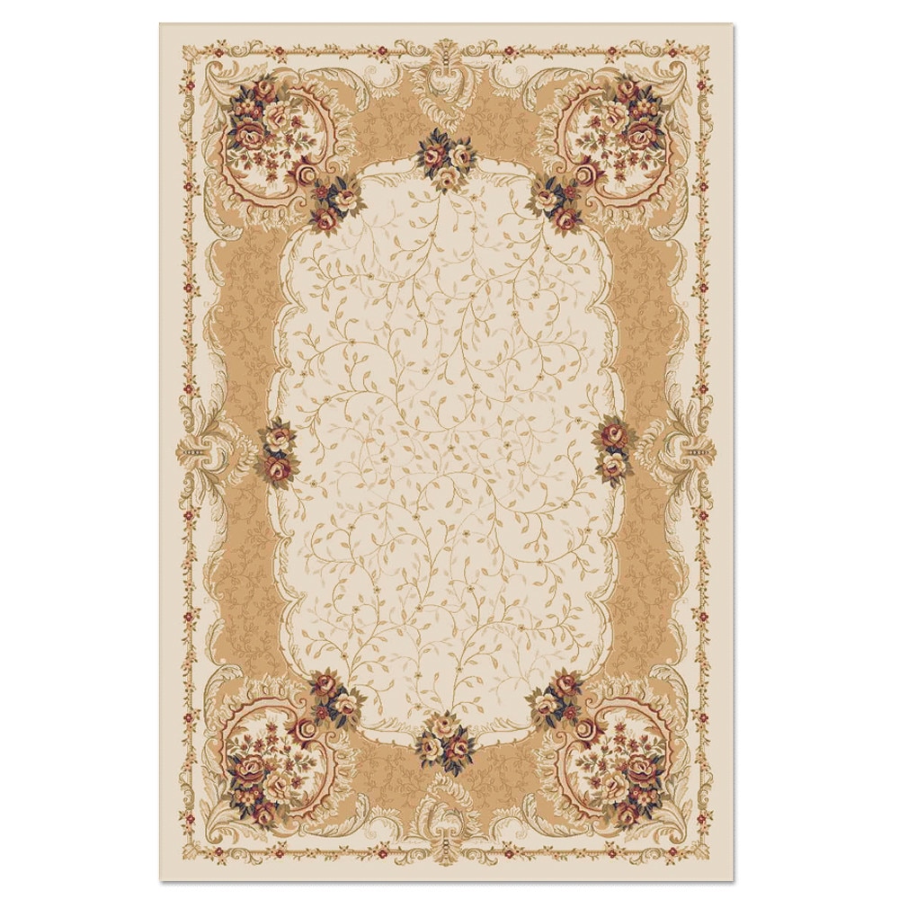 Covor sintetic Atlas 3024-1-41333, 80x150cm, Bej, Model clasic