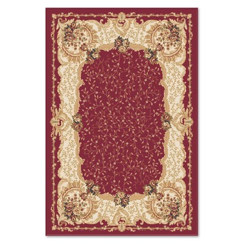 Covor sintetic Atlas 3024-1-41355 , 80x150cm, Bordeaux / Bej, Model clasic floral Covor sintetic Atlas 3024-1-41355 , 80x150cm, Bordeaux / Bej, Model clasic floral