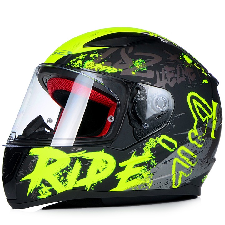 Casca moto, LS2 FF353 Naughty, Galben|Negru, Pinlock Ready, Sistem Ventilatie, HPTT, ECE 22.05., L (59-60 cm)
