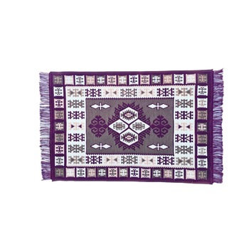 Covor premium tip traversa, model traditional, 60 x 90 cm , Multicolor, nuante de mov Covor premium tip traversa, model traditional, 60 x 90 cm , Multicolor, nuante de mov