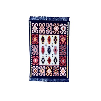 Covor cu franjuri tip traversa, model traditional, 60 x 90 cm , Multicolor Covor cu franjuri tip traversa, model traditional, 60 x 90 cm , Multicolor