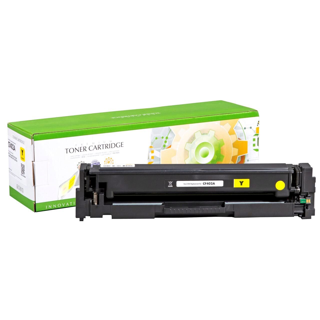 Toner compatibil Static Control pentru HP CF402A, galben, 1400 pagini