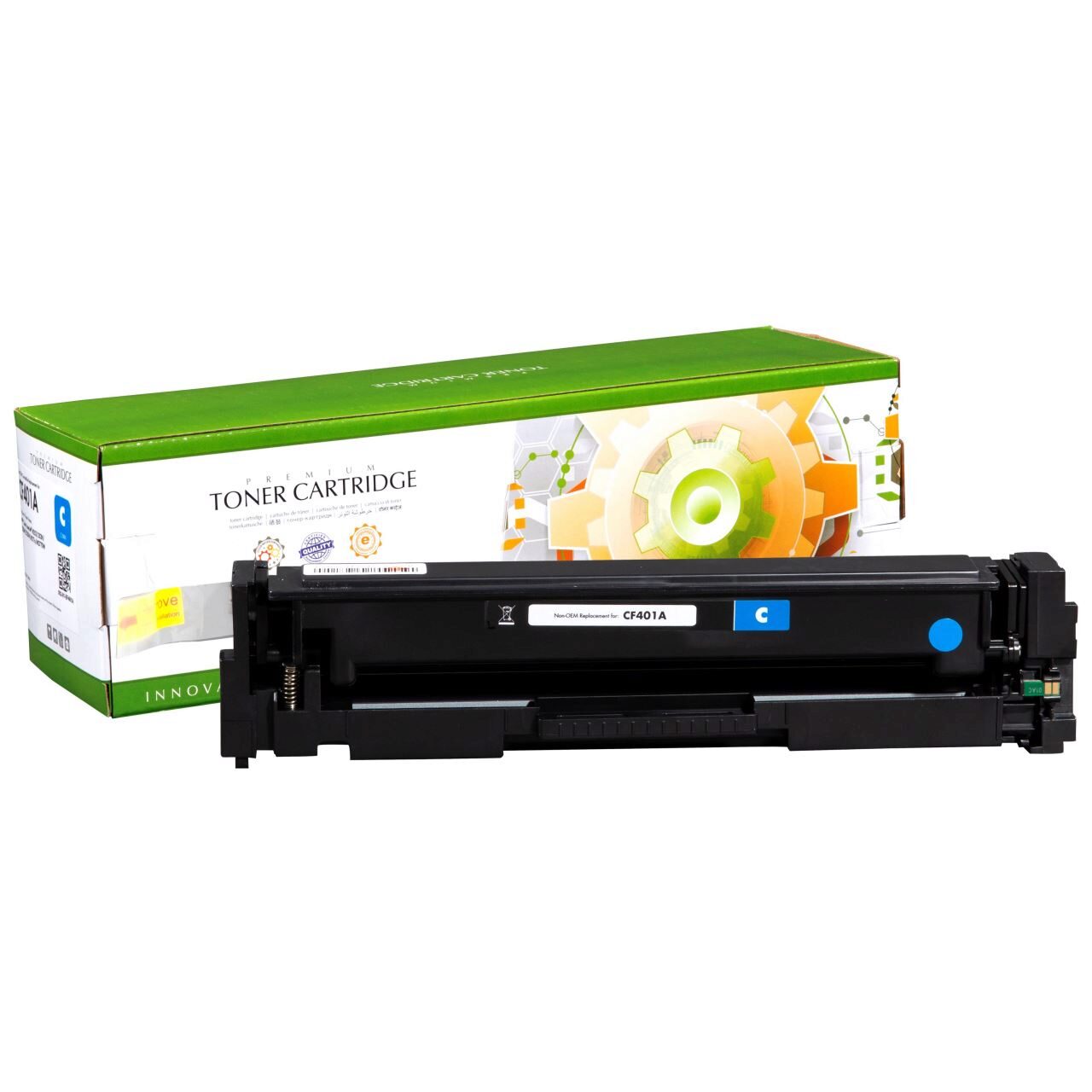 Toner compatibil Static Control pentru HP CF401A, cyan, 1400 pagini
