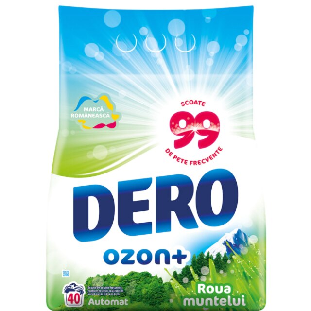 Detergent automat Dero Ozon+ Roua Muntelui Plus, 4kg, 40 spalari