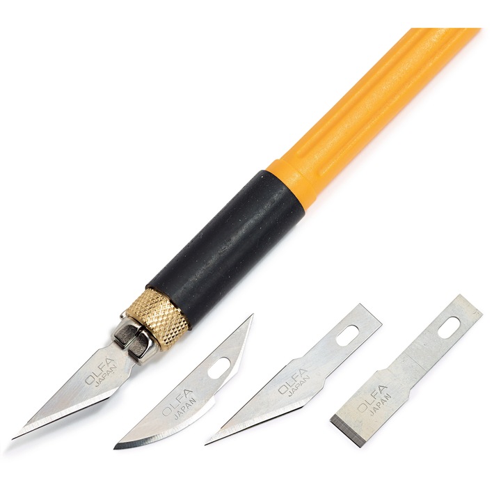 Art Knife, cutter universal, pentru piele, hartie, plastic, sculptura cu 3 lame, Prym