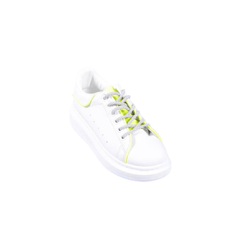 Pantofi sport dama Brinda, M-BO-510, Alb/Galben