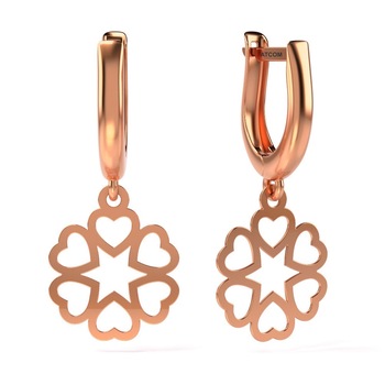 Cercei din aur roz model 03 Cercei din aur roz model 03