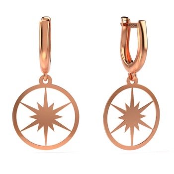 Cercei din aur roz model 09 Cercei din aur roz model 09