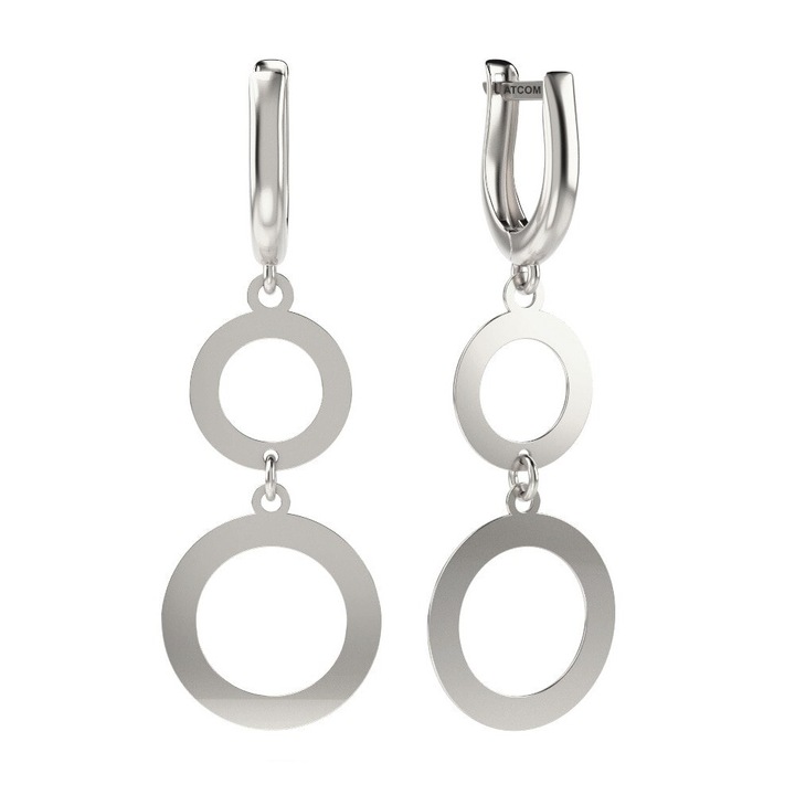 Обеци от бяло злато модел 08