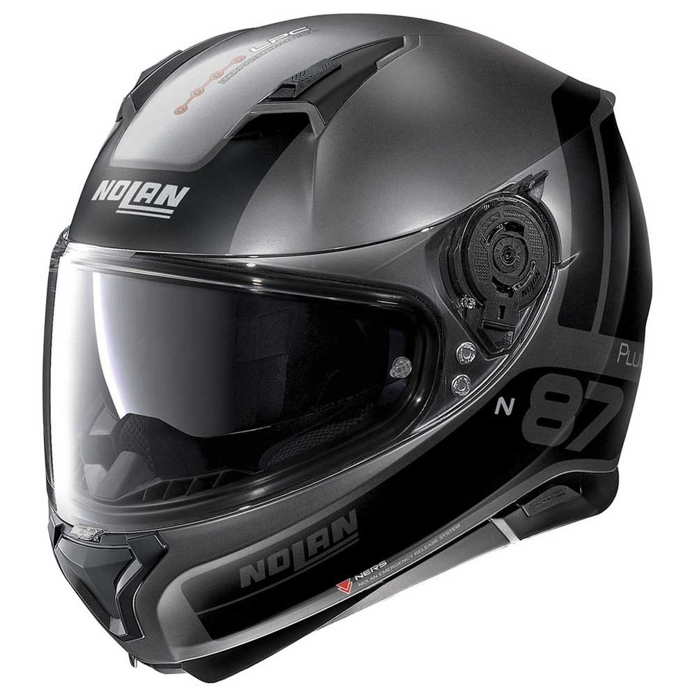 Casca moto Nolan, N87 Plus Distinctive N-com, Gri