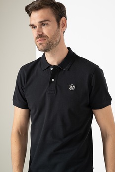 BLEND, Tricou polo de bumbac organic, Bleumarin inchis BLEND, Tricou polo de bumbac organic, Bleumarin inchis