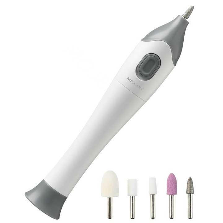 Medisana MP 810 85140 Manikűr/Pedikűr készülék, 5 cserélhető fejjel, Fehér/Ezüst
