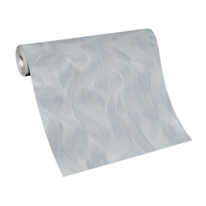 Erismann modern stílusú hálószobai tapéta, 10,05 x 0,53 / 5,3 nm, finom hullámos mintával, szürke