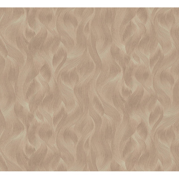 Modern stílusú hálószoba tapéta, finom sötétbarna hullámmintás 10,05 x 0,53 / 5,3nm