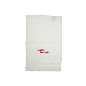 Prosop brodat, Alb, 30x50 cm, 100% bumbac, Buticcochet, cu motive de Paste - PROS210 Prosop brodat, Alb, 30x50 cm, 100% bumbac, Buticcochet, cu motive de Paste - PROS210