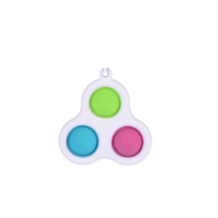 SIKS® антистрес играчка тип ключодържател, триъгълник, сензорна играчка за деца и възрастни, многоцветна