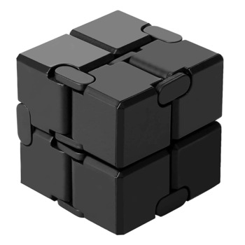 Cub antistres, Fidget Toy, Infinity Magic Cube, negru, 4x4x4 cm, G-Mark® Cub antistres, Fidget Toy, Infinity Magic Cube, negru, 4x4x4 cm, G-Mark®