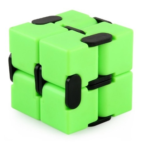 Cub antistres, Fidget Toy, Infinity Magic Cube, verde, 4x4x4 cm, G-Mark®
