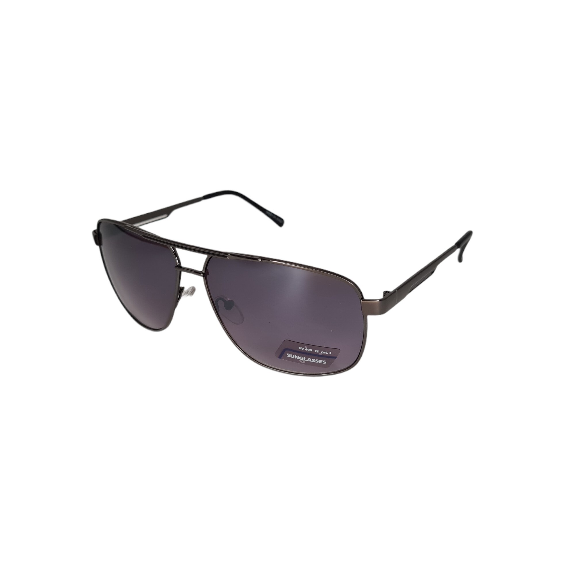 Ochelari de soare model clasic dreptunghiular, Q5146, gri metalizat inchis