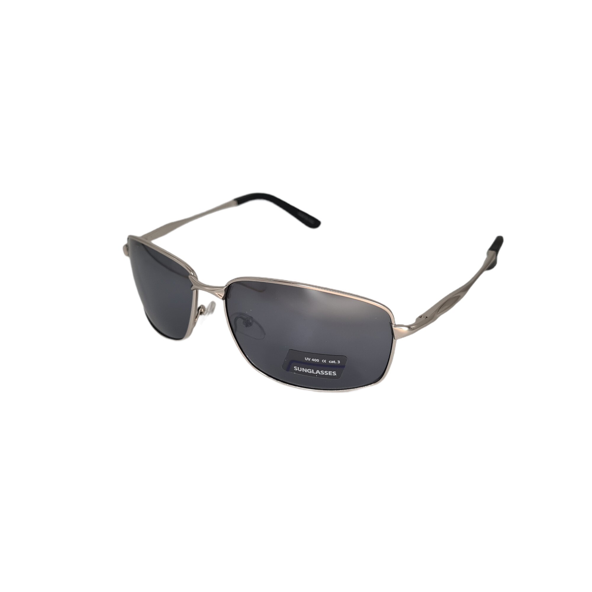 Ochelari de soare model dreptunghiular, Q5138, gri metalizat