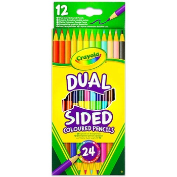 Set 12 Creioane colorate, Crayola, cu capete duble, 12 culori Set 12 Creioane colorate, Crayola, cu capete duble, 12 culori