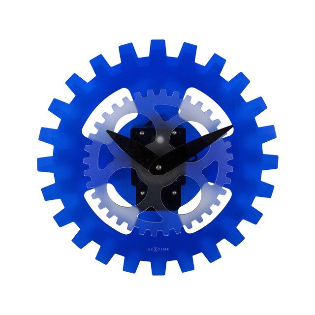 Ceas de perete,NeXtime, diapozitiv. 39 cm, plastic, Albastru