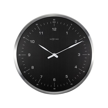 Ceas de perete, NeXtime, Stazione, 35 x 35 cm, sticla, gri Ceas de perete, NeXtime, Stazione, 35 x 35 cm, sticla, gri