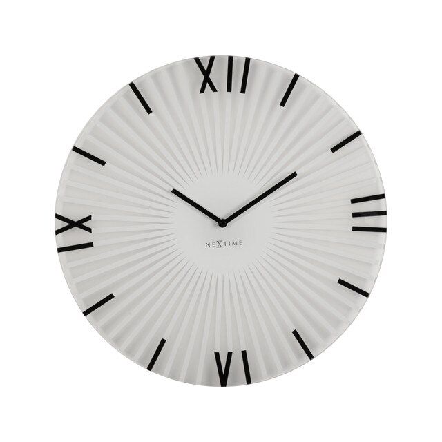 Ceas de perete, NeXtime, Rocky, lemn, alb, 19.5x18x8.8 cm