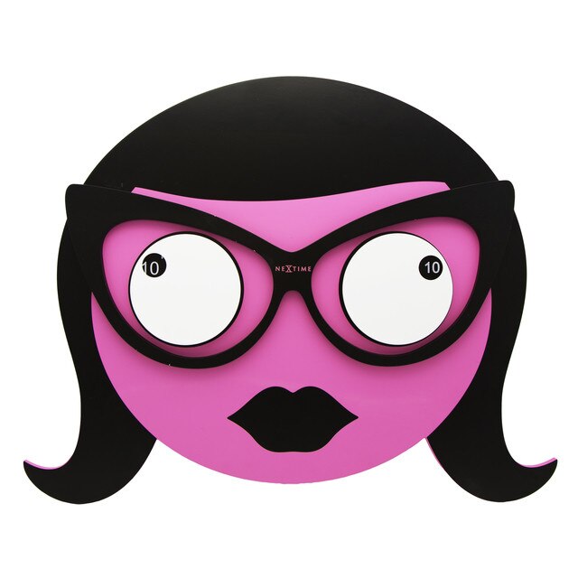 Ceas de perete, NeXtime, 23 cm, lemn, mov