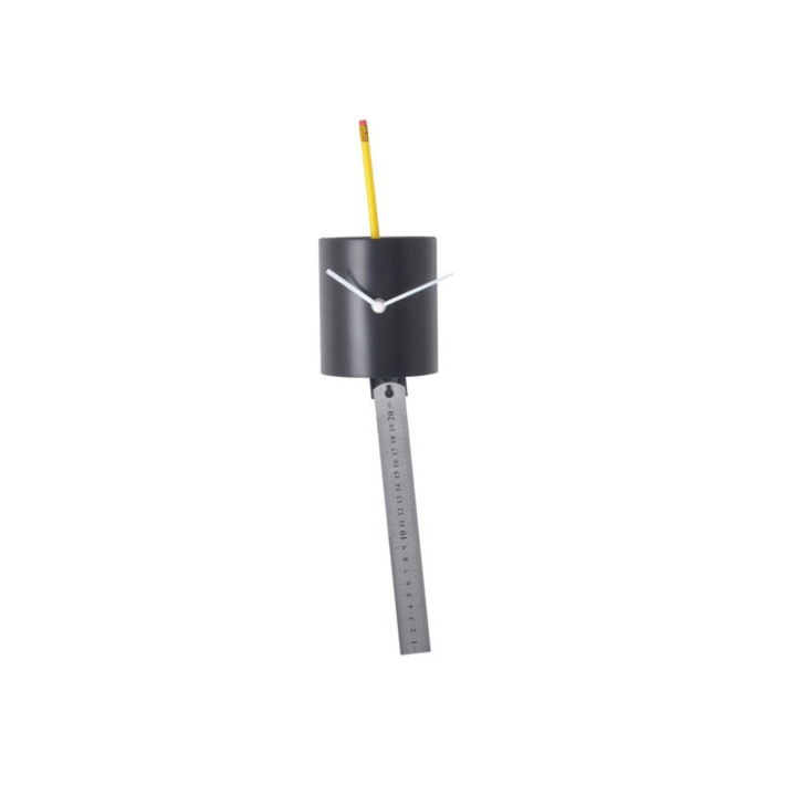 Ceas de perete, NeXtime, 40x10 cm, plastic, negru