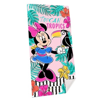 Prosop De Plaja Minnie Mouse Toucan Tropics , 70x140cm, Multicolor Prosop De Plaja Minnie Mouse Toucan Tropics , 70x140cm, Multicolor