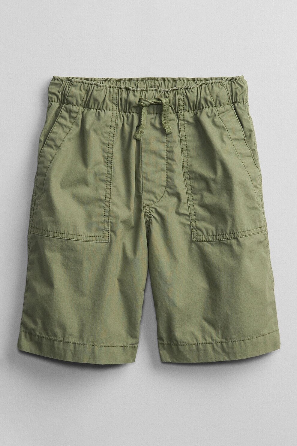 GAP, Pantaloni scurti cu talie ajustabila, Verde feriga