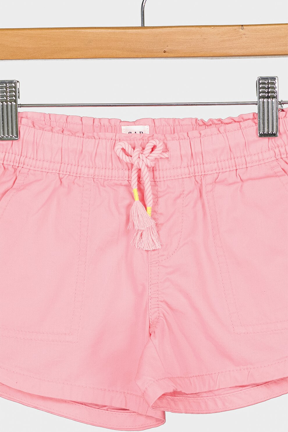 GAP, Pantaloni scurti de bumbac cu talie elastica, Roz