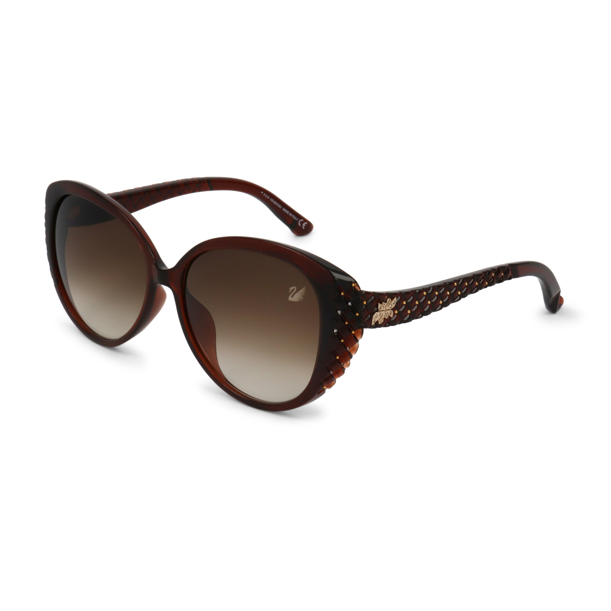 Ochelari de soare dama Dana Butterfly Oversize Crystal Brown/Gold/Brown Degrade SK09068/S-05F