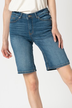 b.young, Bermude din denim cu aspect decolorat Luxe, Albastru b.young, Bermude din denim cu aspect decolorat Luxe, Albastru