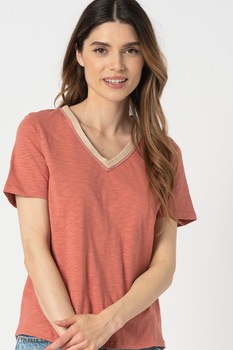 b.young, Tricou cu detalii stralucitoare Tella, Rosu caramiziu/Auriu b.young, Tricou cu detalii stralucitoare Tella, Rosu caramiziu/Auriu