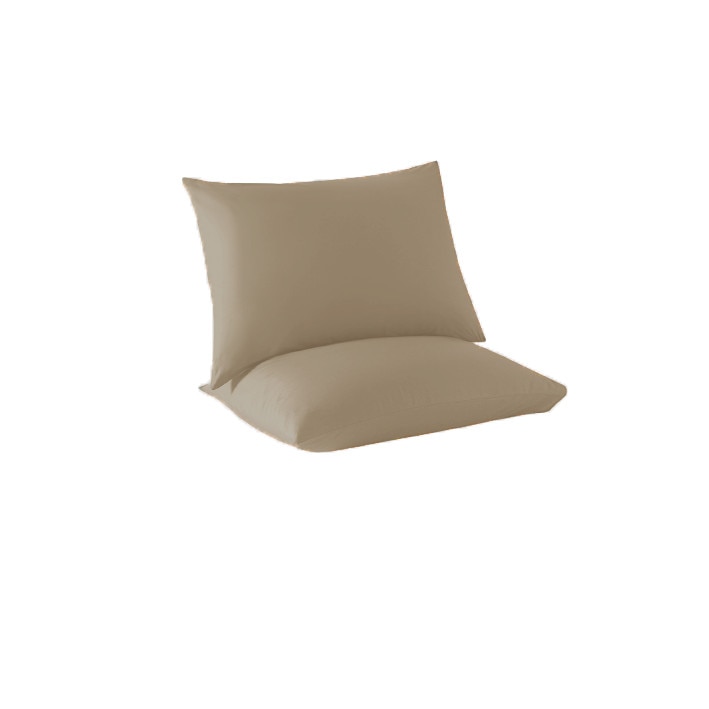 Set 2 huse pentru perna, bumbac natural 100%, culoare maro, dimensiune 70/70