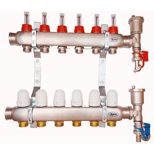 Set distribuitor INOX incalzire in pardoseala HYNTER , D/T ,1