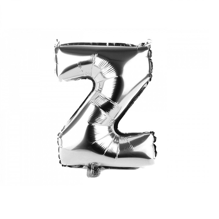 Фолиев балон със сребърна буква "Z" 35см