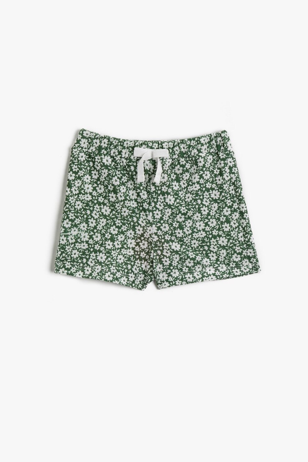 KOTON, Pantaloni scurti cu imprimeu floral, Verde/Alb