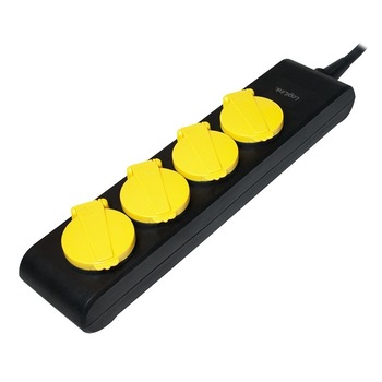 Prelungitor Logilink LPS212, 4 prize Schuko, conectare Schuko tata cablu 1.4 m, 16 A, protectie stropire cu apa, Negru/Galben Prelungitor Logilink LPS212, 4 prize Schuko, conectare Schuko tata cablu 1.4 m, 16 A, protectie stropire cu apa, Negru/Galben
