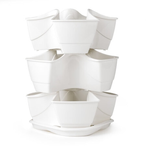 Ghiveci ierburi 3 nivele alb