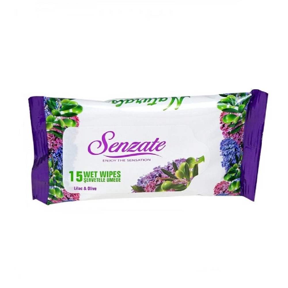 Servetele umede Senzate cu Liliac si Masline, 15/set