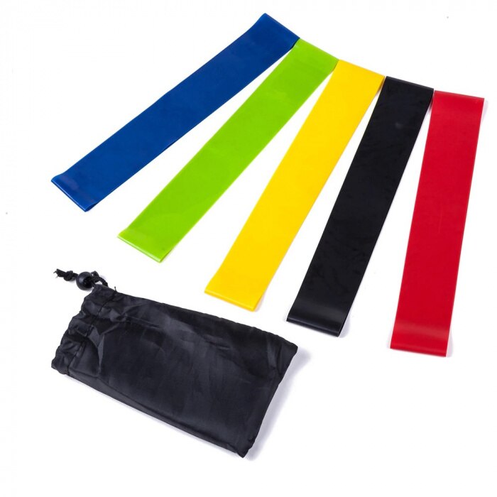 Set 5 benzi elastice, Zola®, pentru gimnastica, cu nivel diferit de rezistenta, multicolore